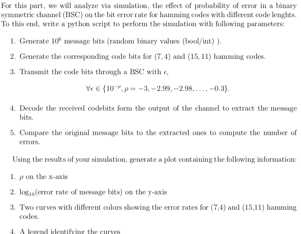 Use numpy, matplotlib.pyplot, itertools only For this part, we will analyze via