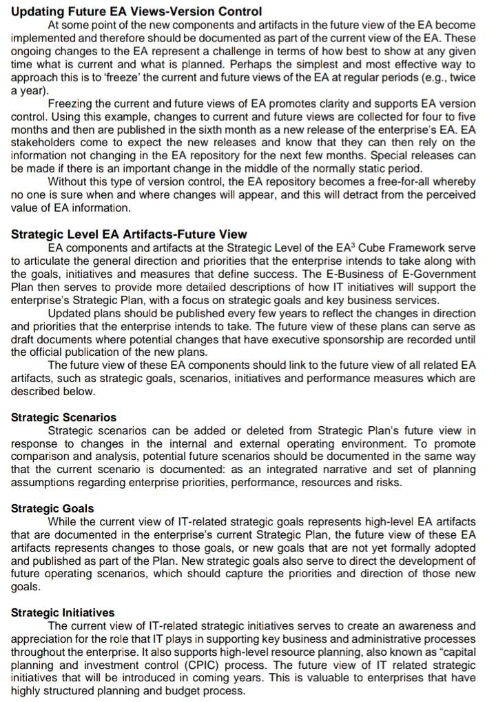 current and future view of an EA component? please help me. The