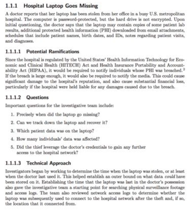 Using the case study, answer following short questions (please answer all) for