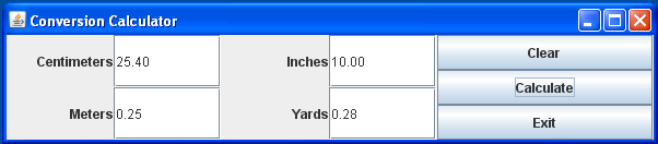 - The application will have two classes, ConversionCalculator and ConversionCalculatorDriver. The Driver