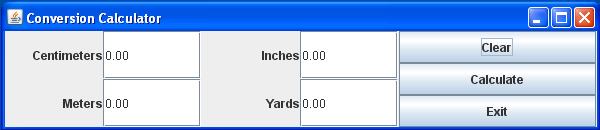 just holds the main method and instantiates the ConversionCalculator. - The GUI