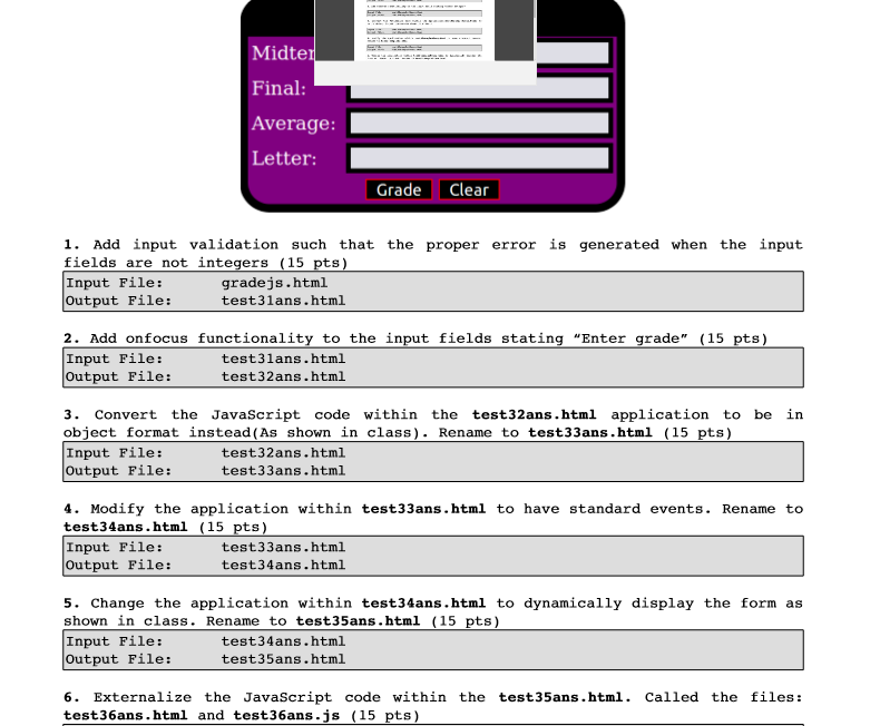 Add input validation such that the proper error is generated when