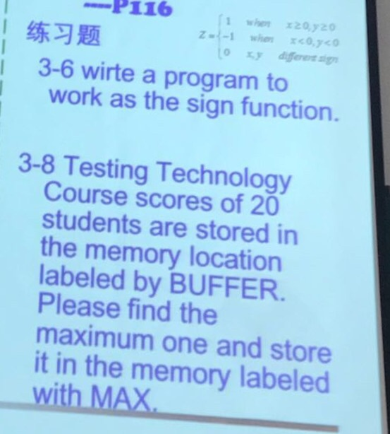  Using assembly language programming answer the following questions P116 when x20y20