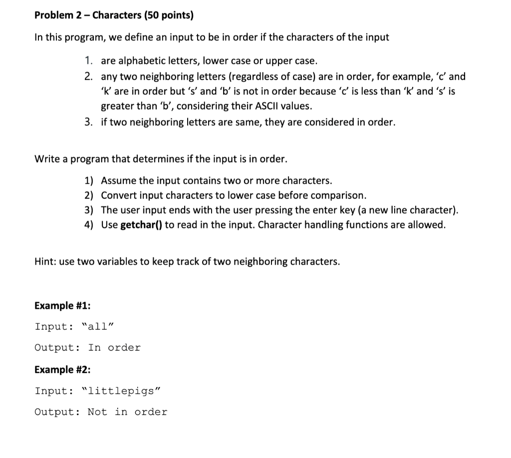 This is a problem to be solved in basic c language without