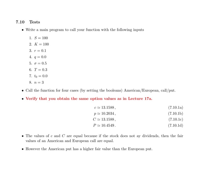 put) 9. boolean "American true for an American option, false for European)