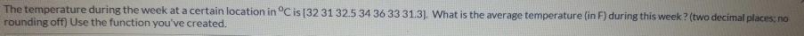  engineering math The temperature during the week at a certain location