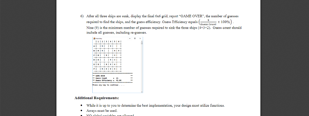 the board game Battleship In this implementation, there is only one player