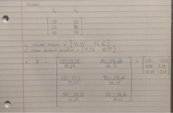 **Please help me Write a simple code from scratch to standardize data