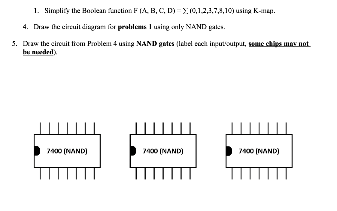 Question 5 please? 1. Simplify the Boolean function F (A, B, C,