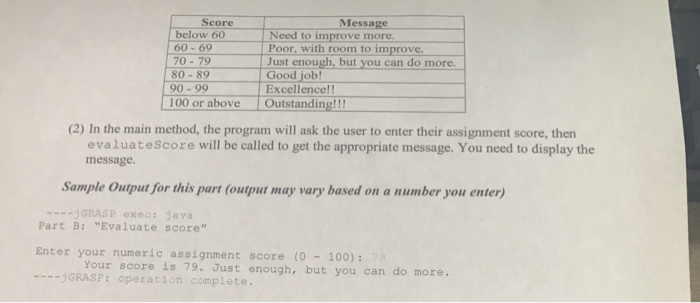 if-else-if, on YOUR OWN In this section, you will write: (1) A