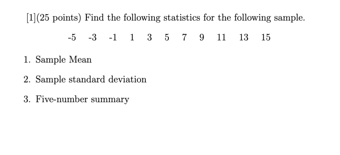 pls help as soon as possible [1](25 points) Find the following