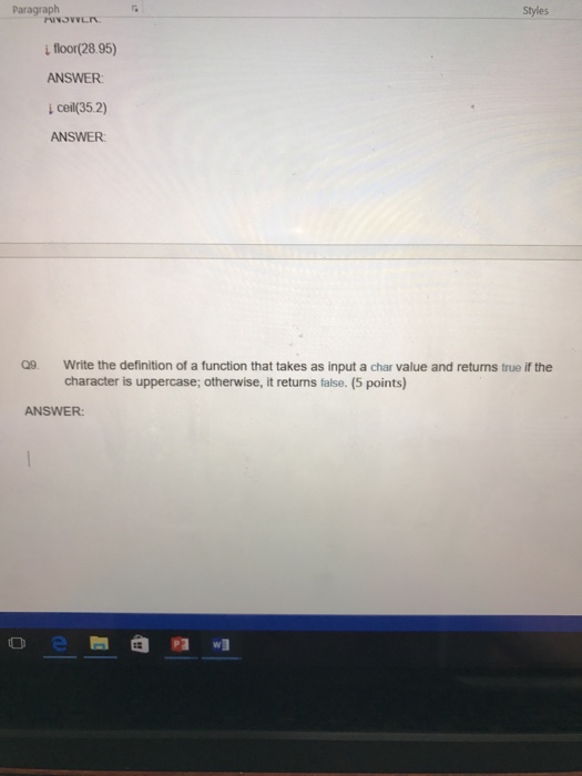  Write the definition of a function that takes as input a