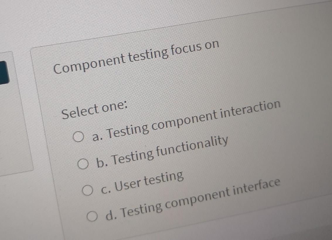 Select one: O a. False O b. True Match between the following