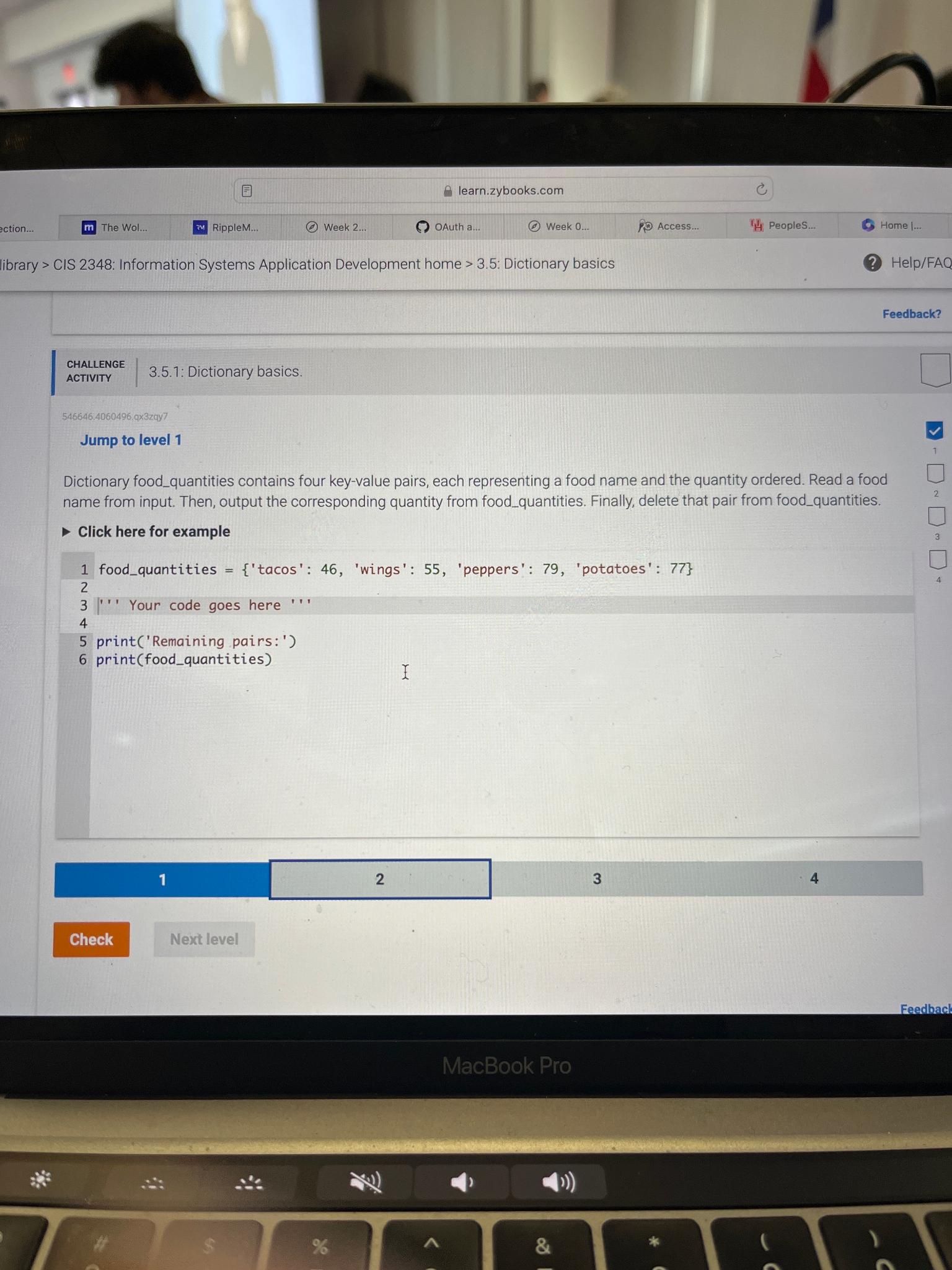  library > CIS 2348: Information Systems Application Development home >3.5 :