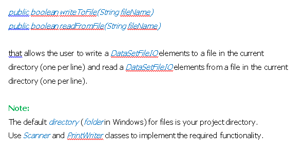 Part 1 Design and implement a new class that extends your Dataset