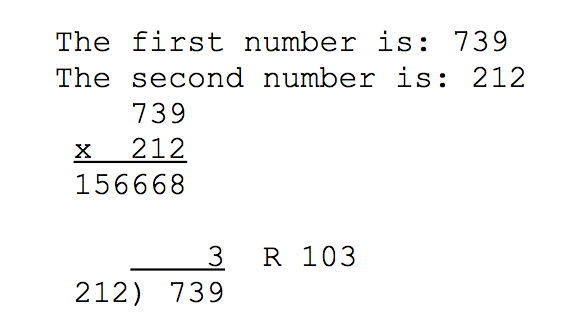 PYTHON - Create a program to solve the following problem: read two