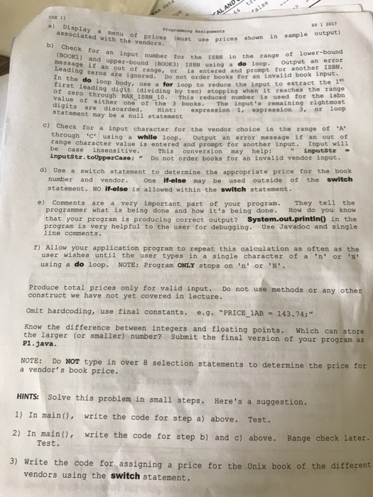 Thanks you so much 1. PROGRAMMING ASSIGNENT 1 Read CSE 11 Laboratory