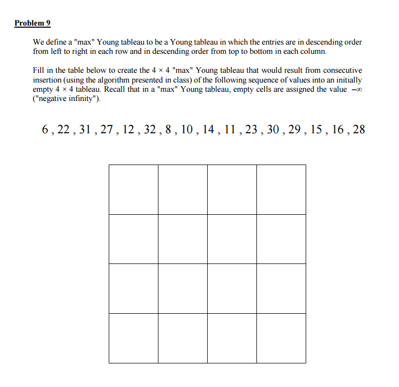 Algorithm Please answer number 10 clearly Thanks We define a "max"