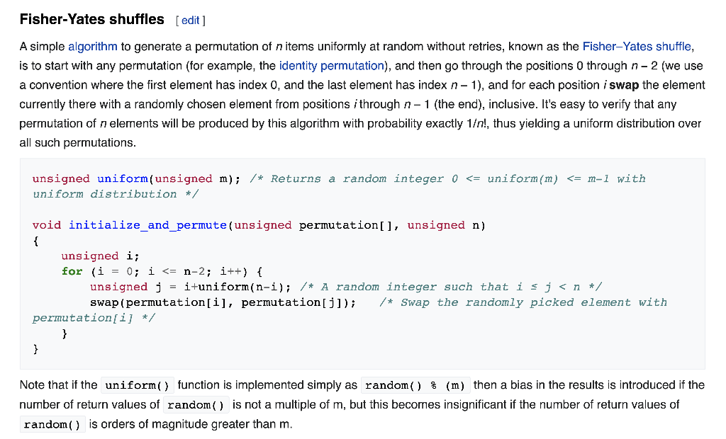 Java Java Help. Please implement FisherYates shuffle for both Permutation and Combination
