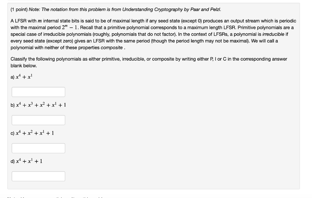 Cryptography by Paar and Pelzl. We conduct a known-plaintext attack against an