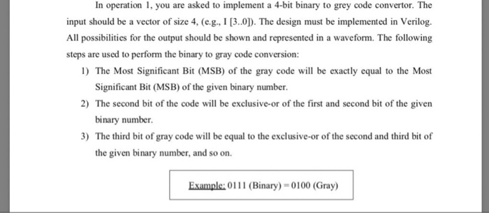  In operation 1, you are asked to implement a 4-bit binary