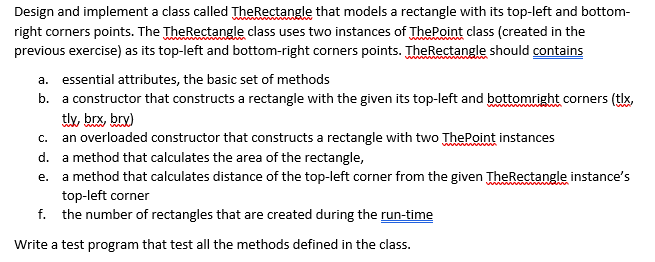 Java public class ThePoint { //fields private double xCoordinate ; private double