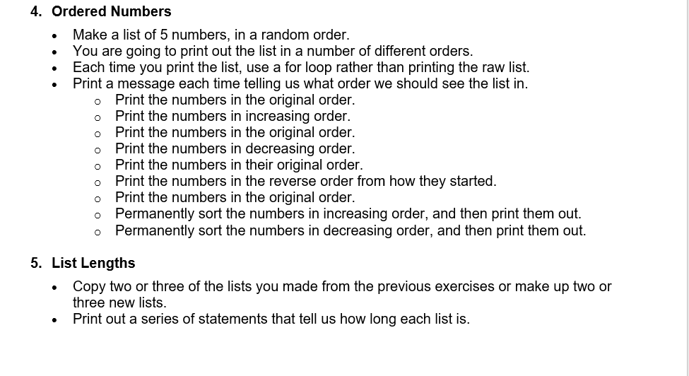list that includes four careers, such as 'programmer' and 'truck driver'. Use