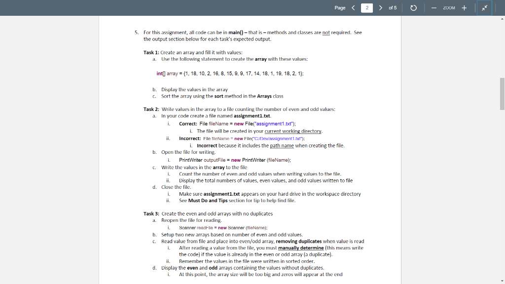 Need help with this assignment please, sorting arrays and writing to fileundefined