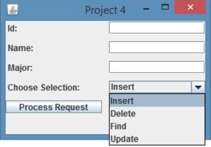 This programming project involves writing a program to manage a student database.