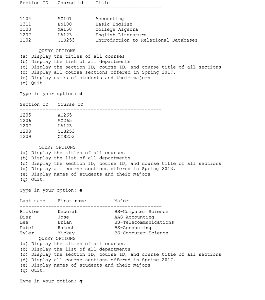 , first_name, street, city, state, zip, birth date, major_id, phone, student type)