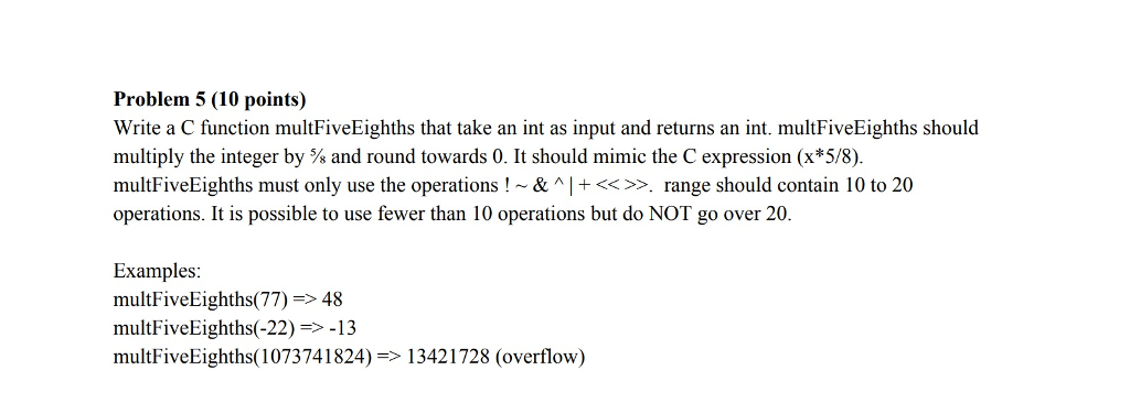  Can ONLY use those operations. No -, while, do while, etc