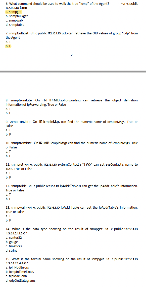6. What command should be used to walk the tree "