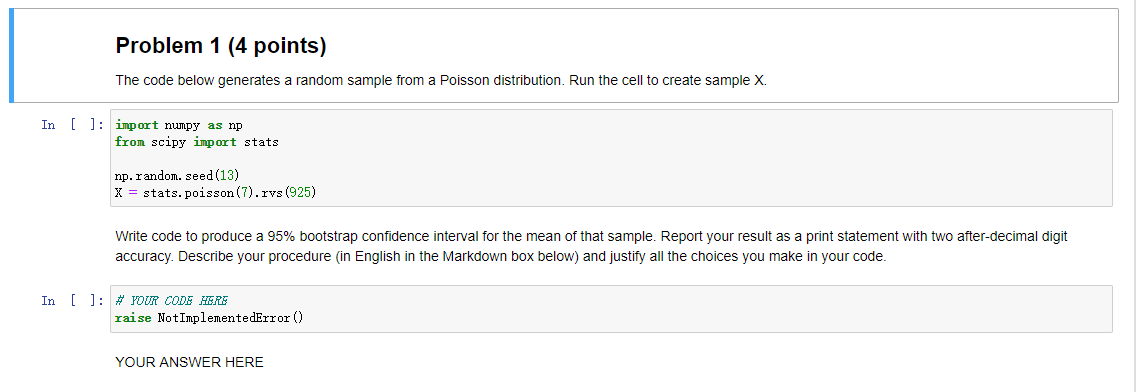 Please use the Numpy package to solve and the language is Python.