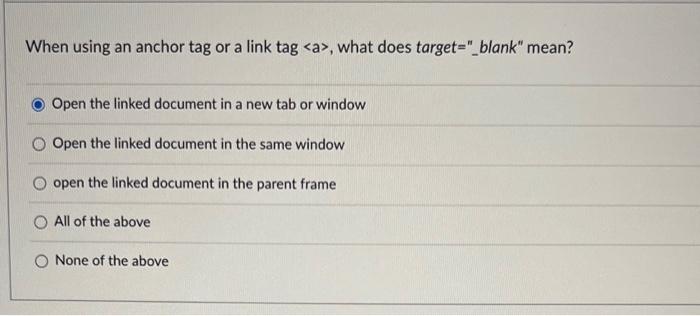  When using an anchor tag or a link tag a>, what