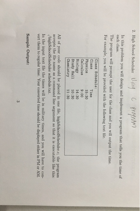  2. High School Scheduler 2. High School Scheduler gin using C