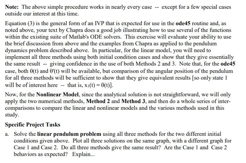 Initial Value Problems (IVPs) -- in Matlab. In Lesson #1 we derived