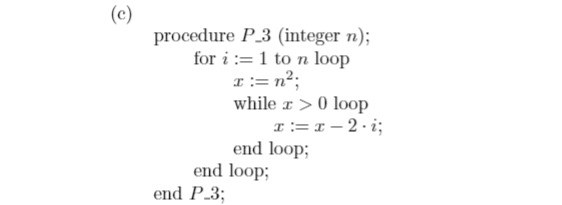 For each subprogram below, explaine what is computes, derive (in detail as