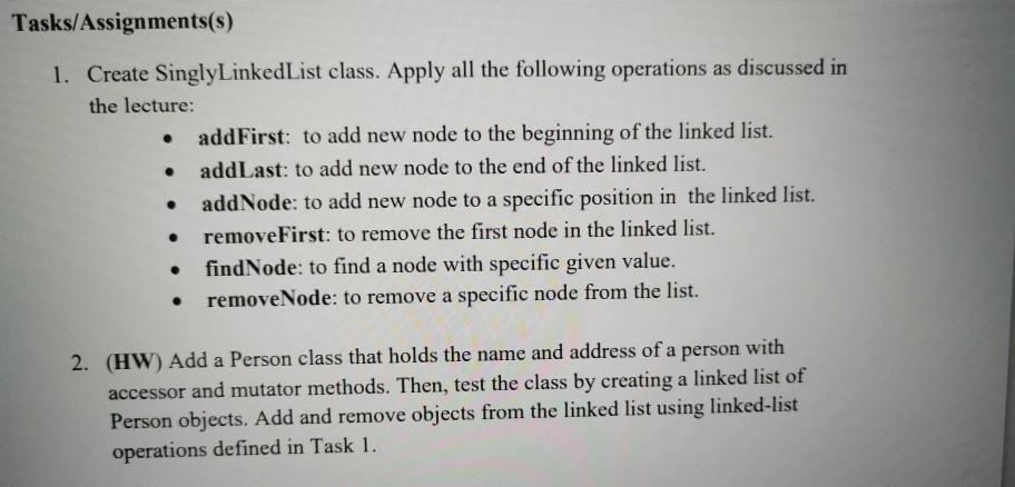 In data structure Java.. Please Solve the following questions 1& 2 ((they