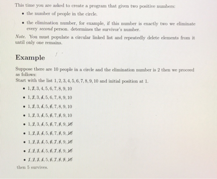  Java linked lists This time you are asked to create a
