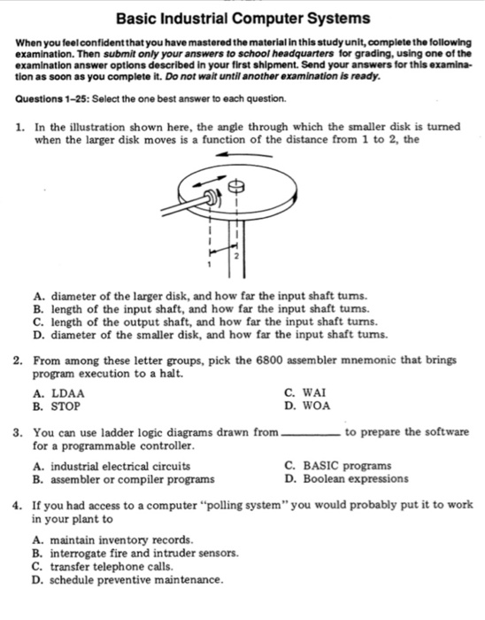  Basic Industrial Computer Systems When you feelconfident that you have mastered
