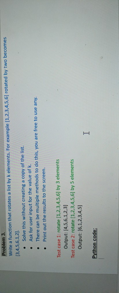  please write down comment for each steps Problem 3 Write a