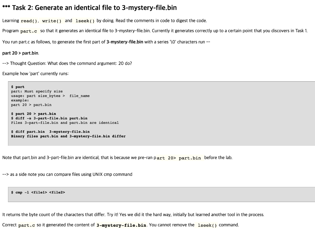 this is the code for part.c this is 3-mystery-file.bin this is