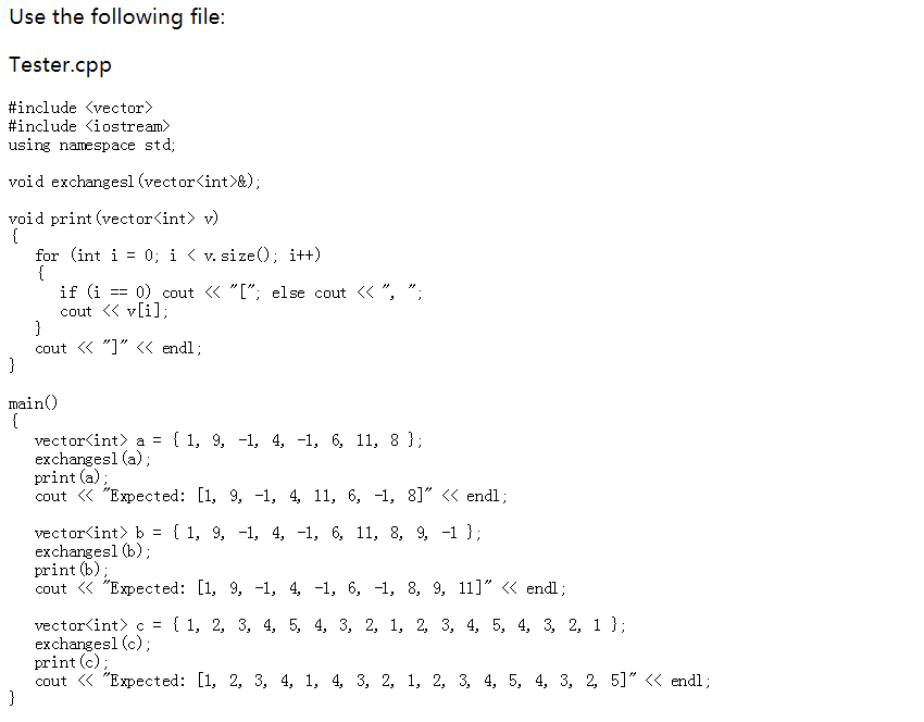 std; 5 Modifies the given array so that the smallest and largest