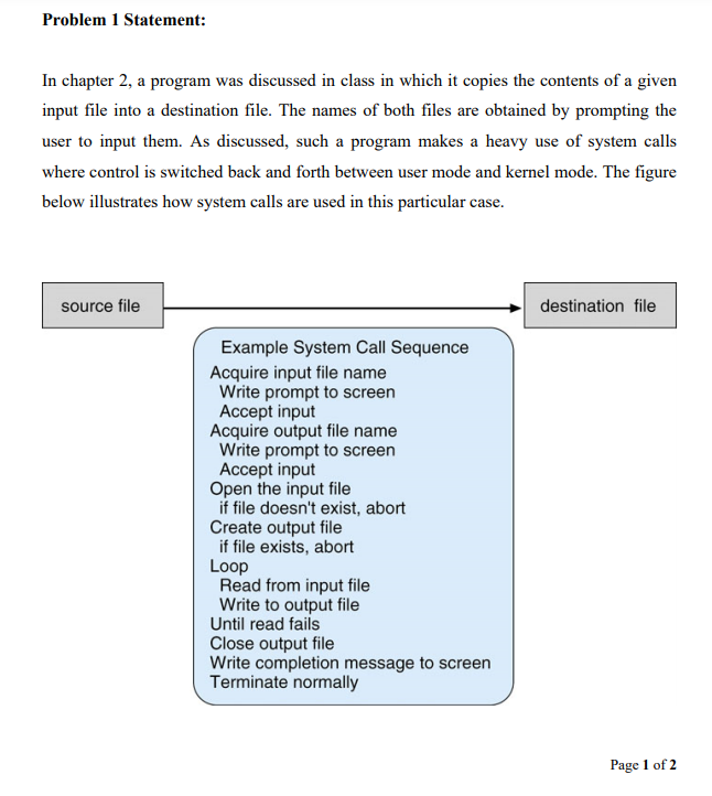  Problem 1 Statement: In chapter 2, a program was discussed in