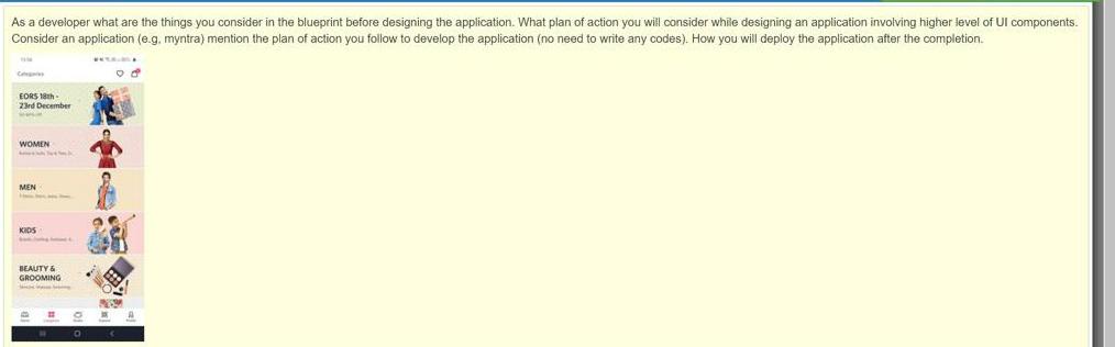  As a developer what are the things you consider in the
