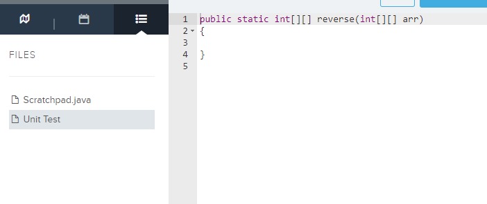 and reverses all of the content in the 2D array. The last