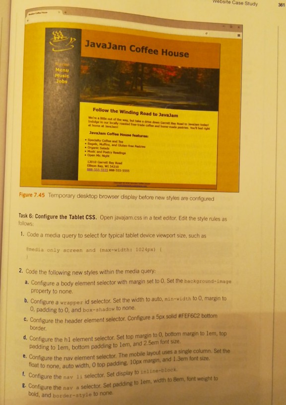 the text. This chapter Each of the Javalam Coffee House See Chapter