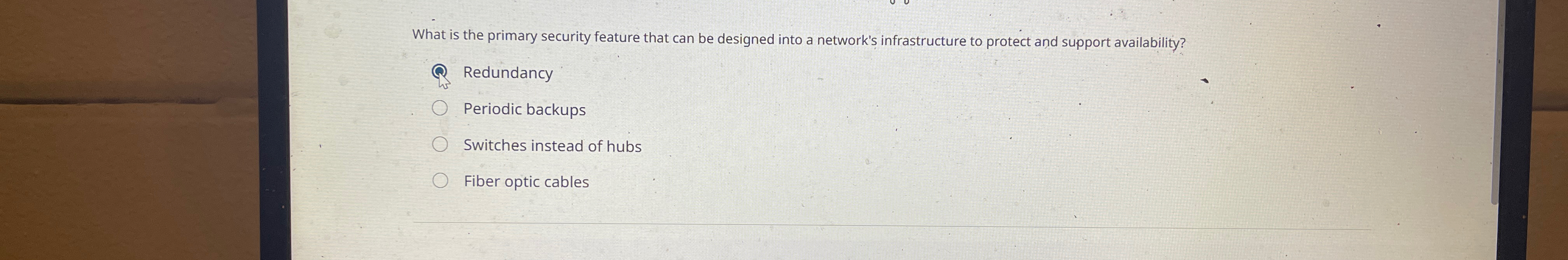  What is the primary security feature that can be designed into