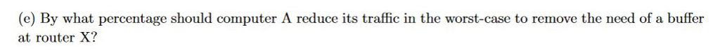 & B) and a router X in the middle. Computer A is