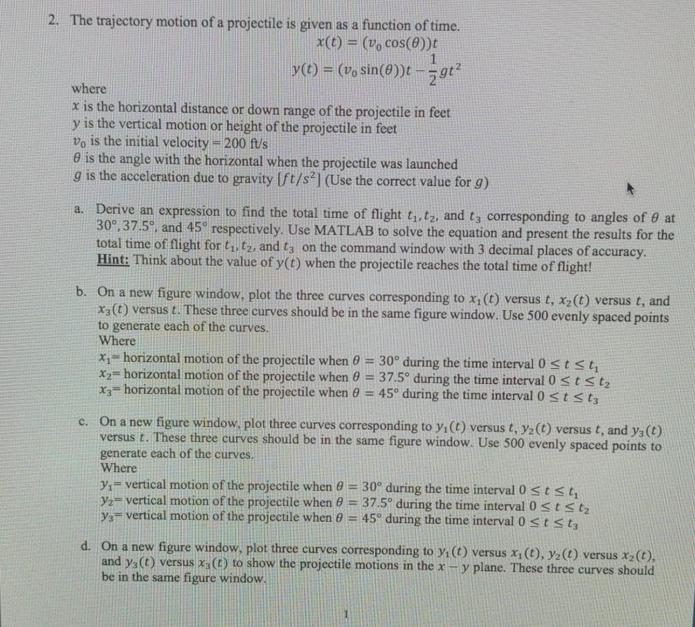 code with it in MATLAB.Thanks! NOTE: All of your plots should have